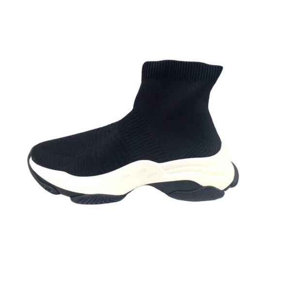 Steve Madden Womens Makiko Knit Black Sock Sneaker Boot 9.5 - Picture 1 of 7